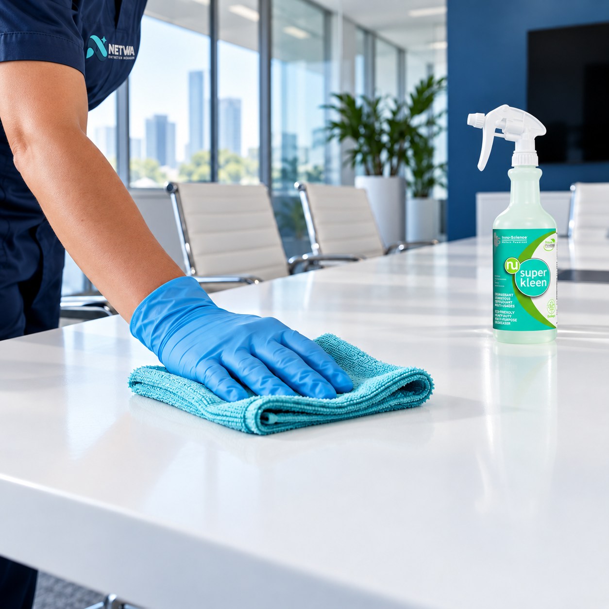 Nettoyage des surfaces de travail